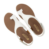 Ukumosa : Ladies Leather Sandal in White