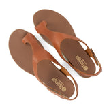 Ukumosa : Ladies Leather Sandal in Oak