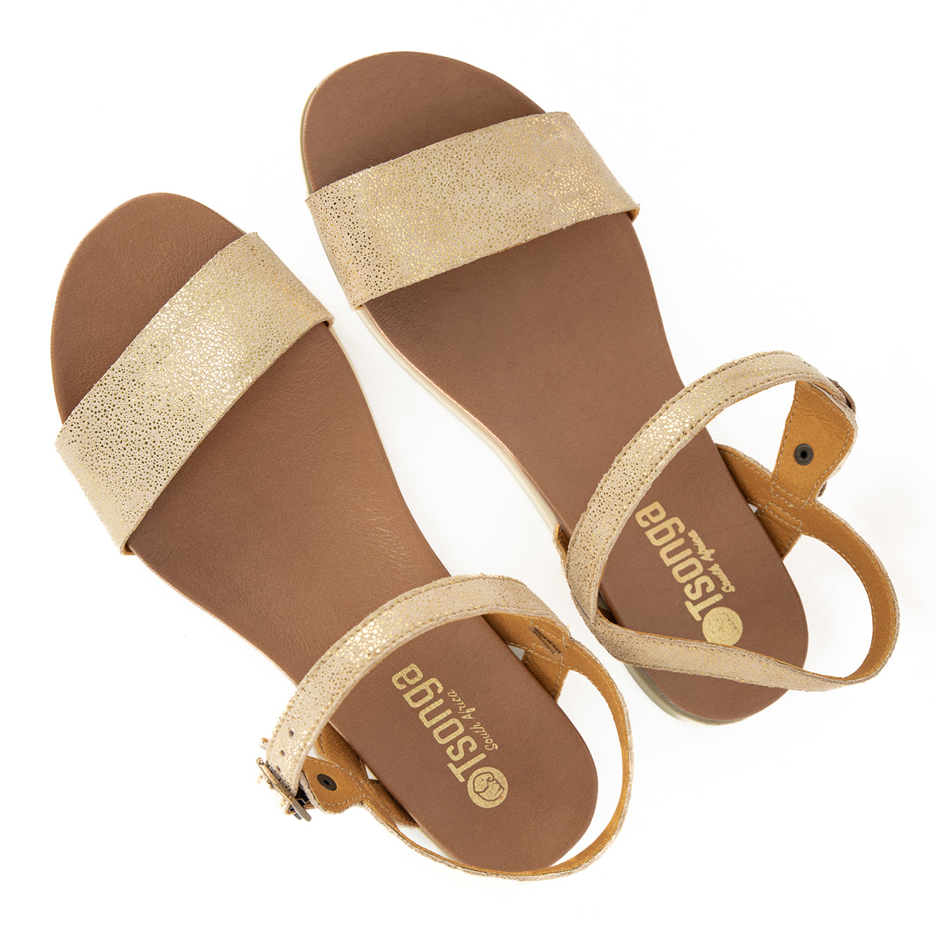 Ntweza : Ladies Leather Sandal in Glitter