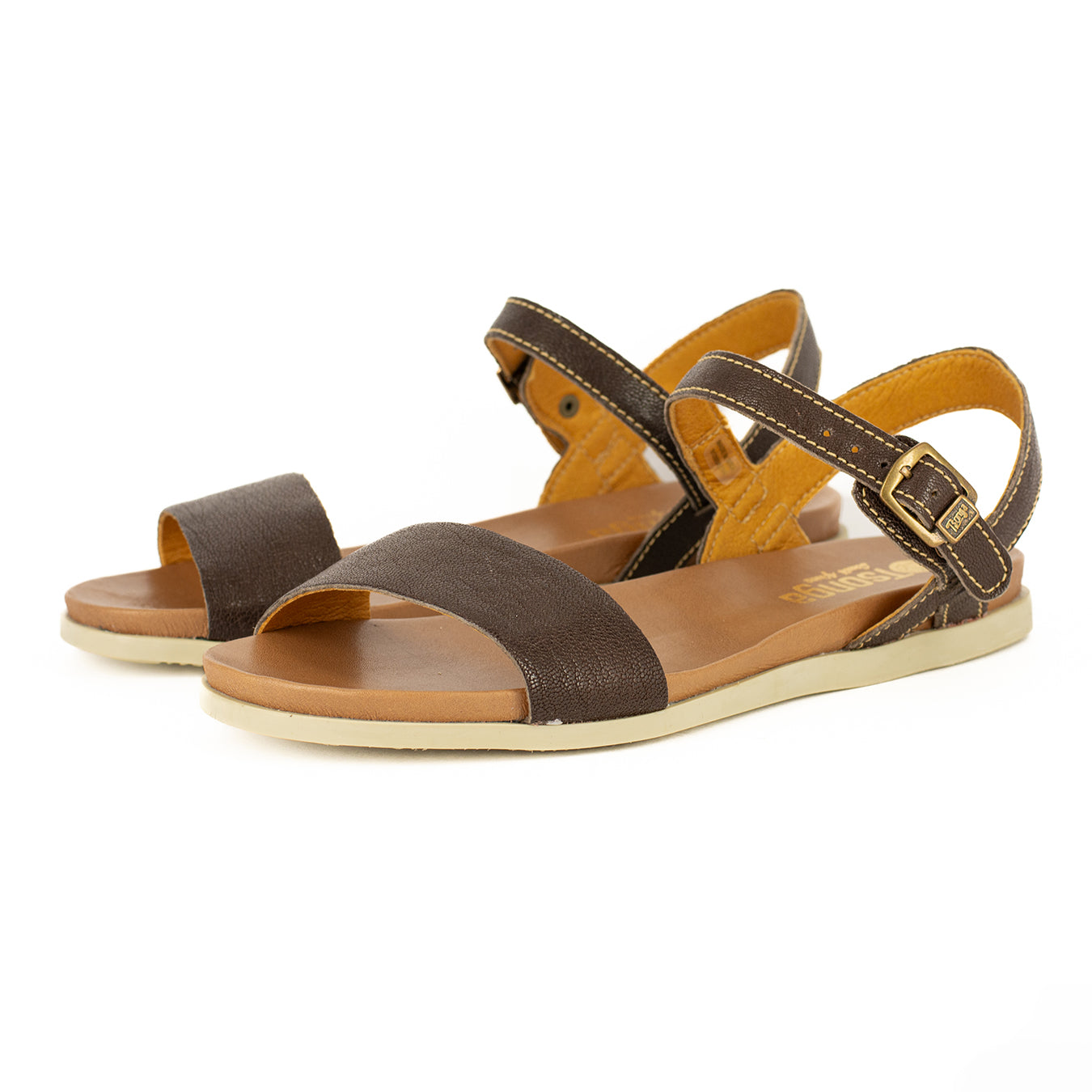 Ntweza : Ladies Leather Sandal in Coffee