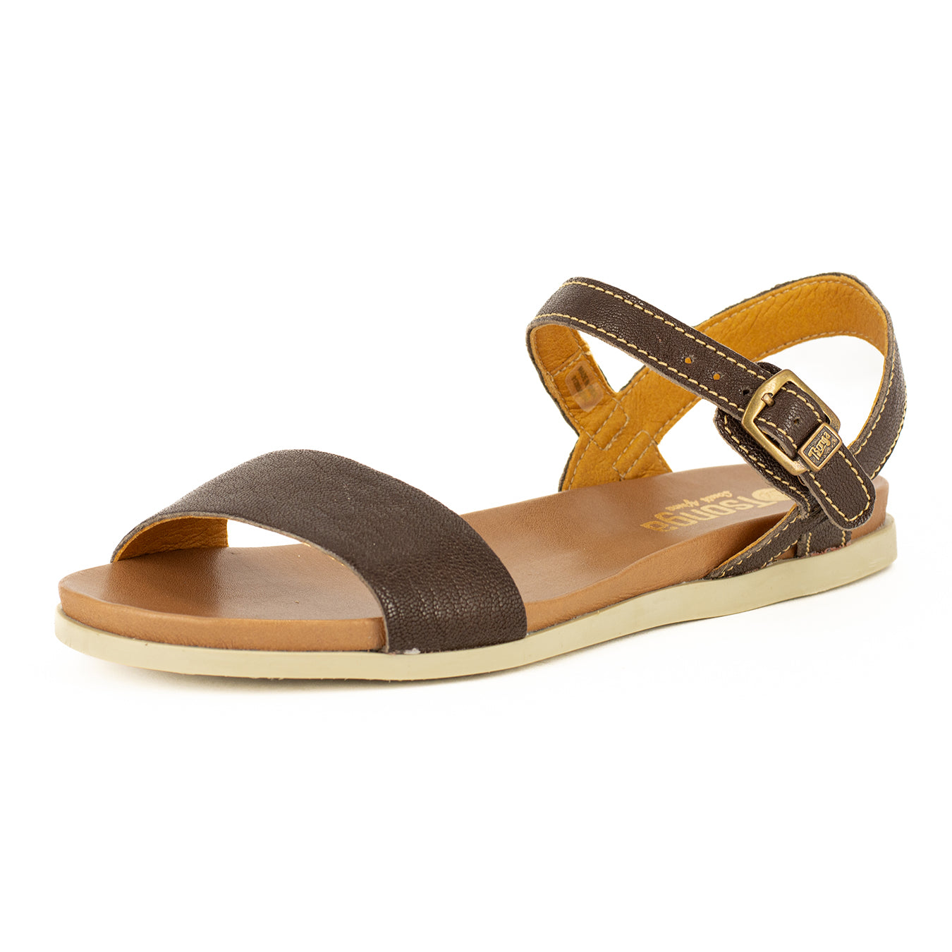 Ntweza : Ladies Leather Sandal in Coffee