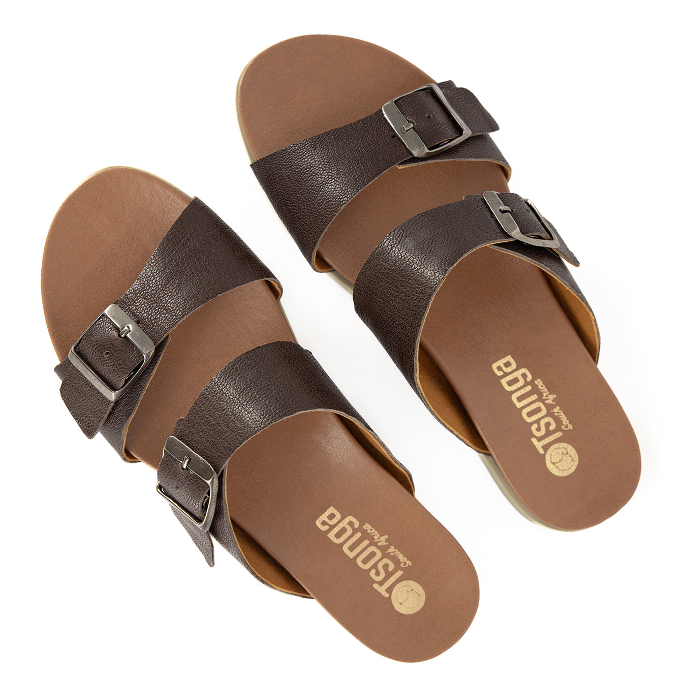 Uhuru : Ladies Leather Sandal in Coffee