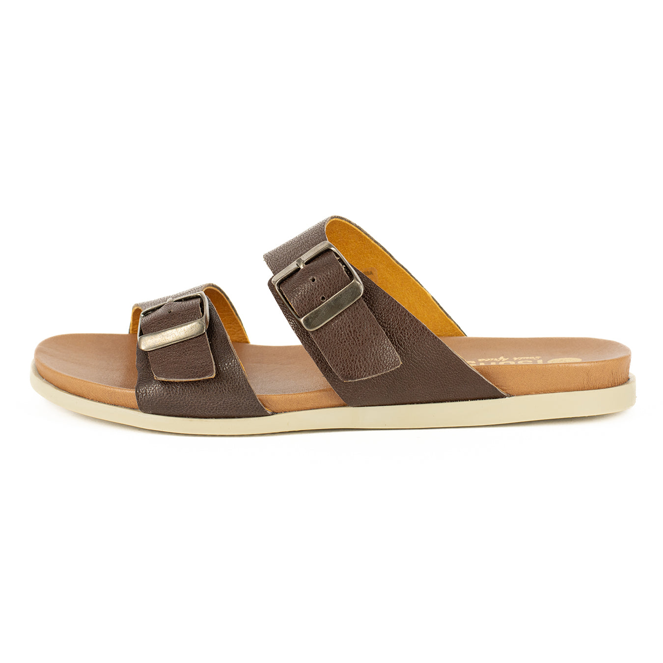 Uhuru : Ladies Leather Sandal in Coffee