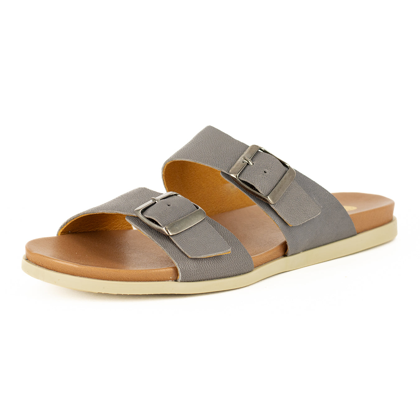 Uhuru : Ladies Leather Sandal in Ematite