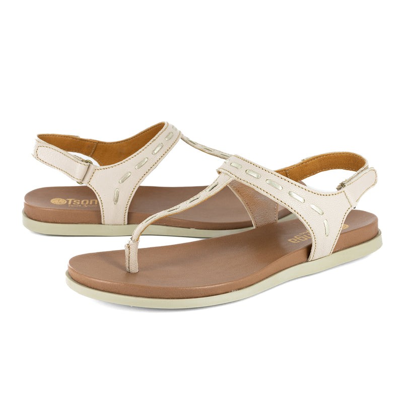 Shamwari : Ladies Leather Sandal in Cream