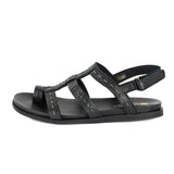 Kalahari : Ladies Leather Sandal in Black