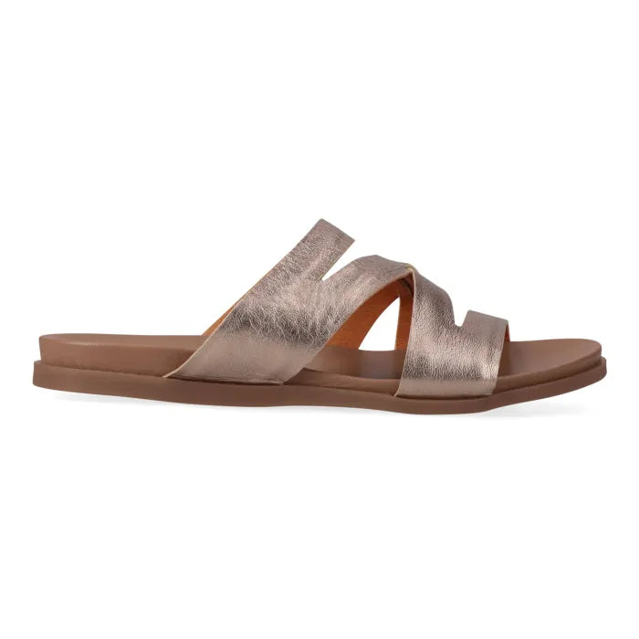 Metallic sandal on a white background