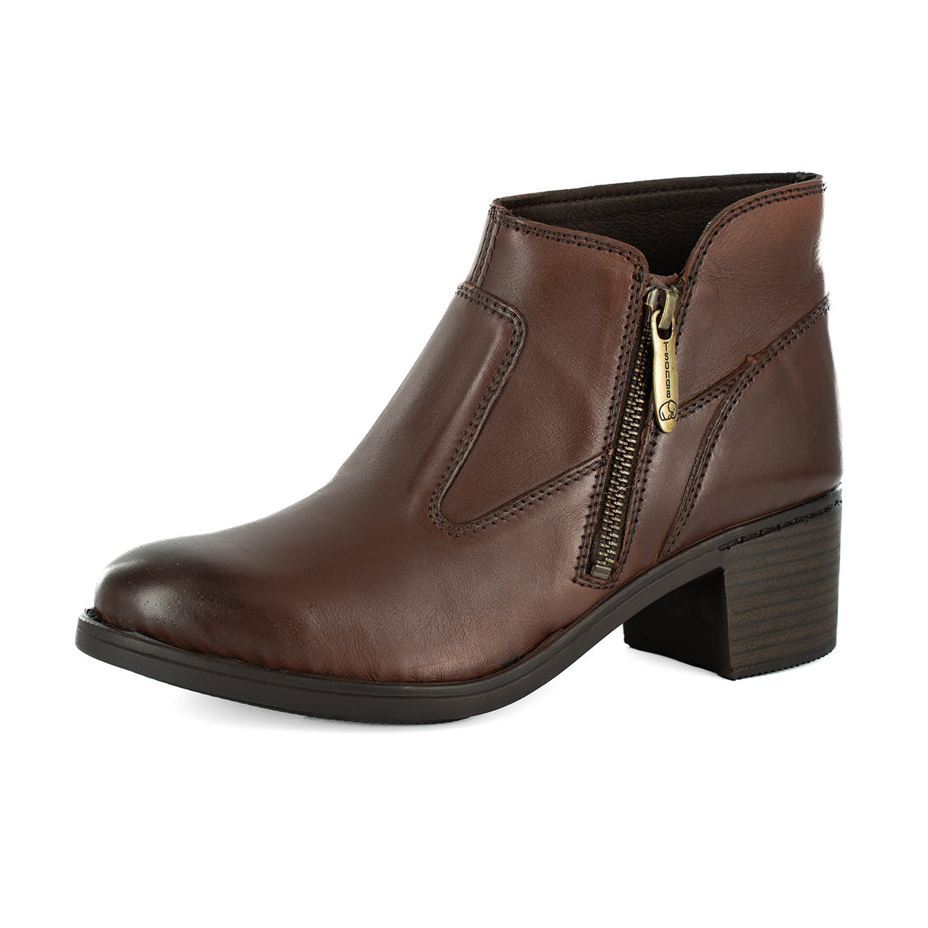 Majola : Ladies Leather Ankle Boot in Sable Relaxa