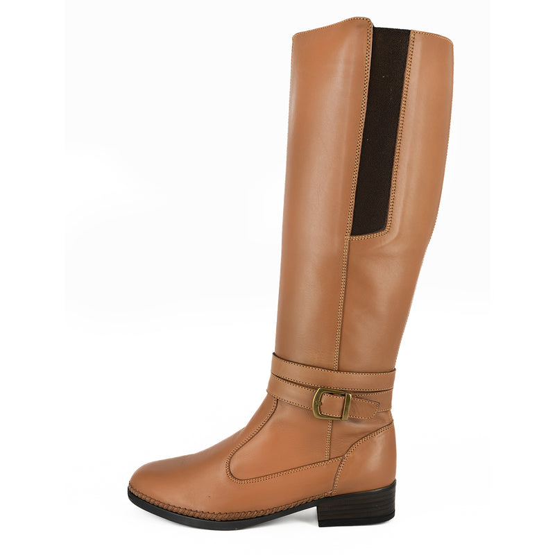 Okwamanje : Ladies Leather Boot in Hazel Relaxa