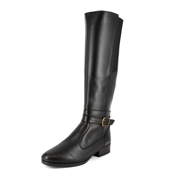 Okwamanje : Ladies Leather Boot in Black Relaxa