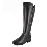 Ikwata : Ladies Leather Rider Boot in Black Relaxa