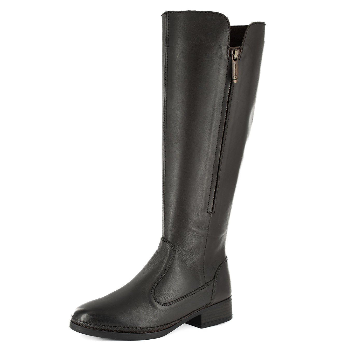 Ikwata : Ladies Leather Rider Boot in Choc Relaxa
