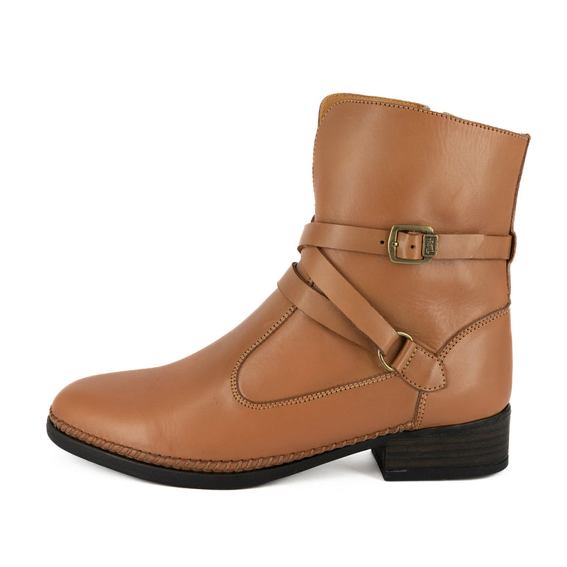 Kokumo : Ladies Leather Ankle Boot in Hazel Relaxa