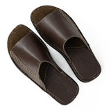 Sisika : Mens Leather Sandals in Choc Delta