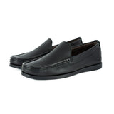 Kinshasa : Mens Leather Moccasin in Black Natan