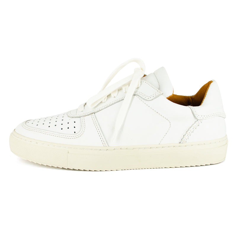 Siphuma : Mens Leather Sneaker in Brilliant White