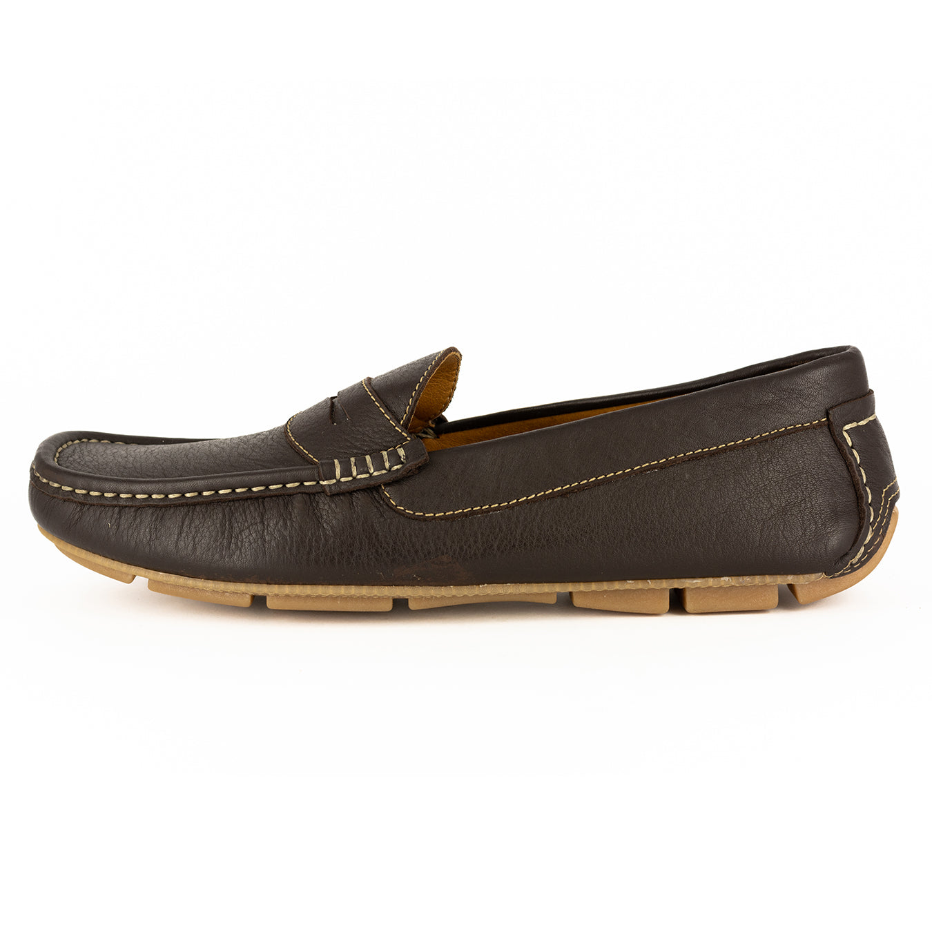 Cairo : Men's Leather Moccasin in Choc Delta