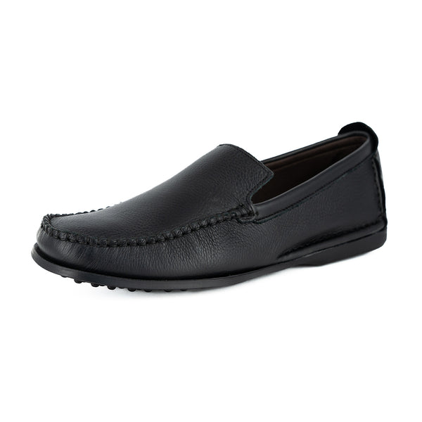 Banakho : Mens Leather Moccasin in Black Natan