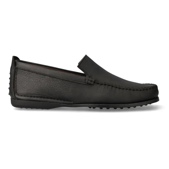 Banakho : Mens Leather Moccasin in Black Floater