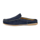 Bakgatla : Mens Leather Mule in Navy Velutto