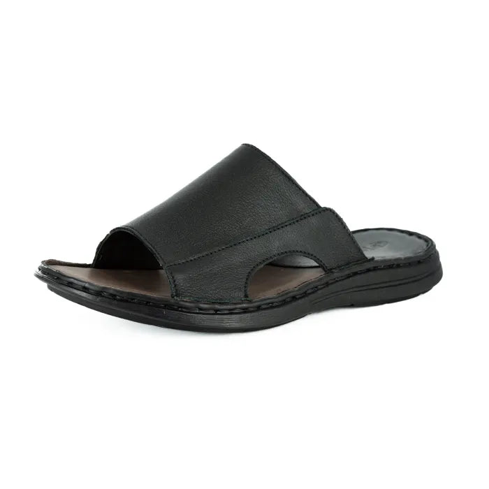 Black sandal on a white background