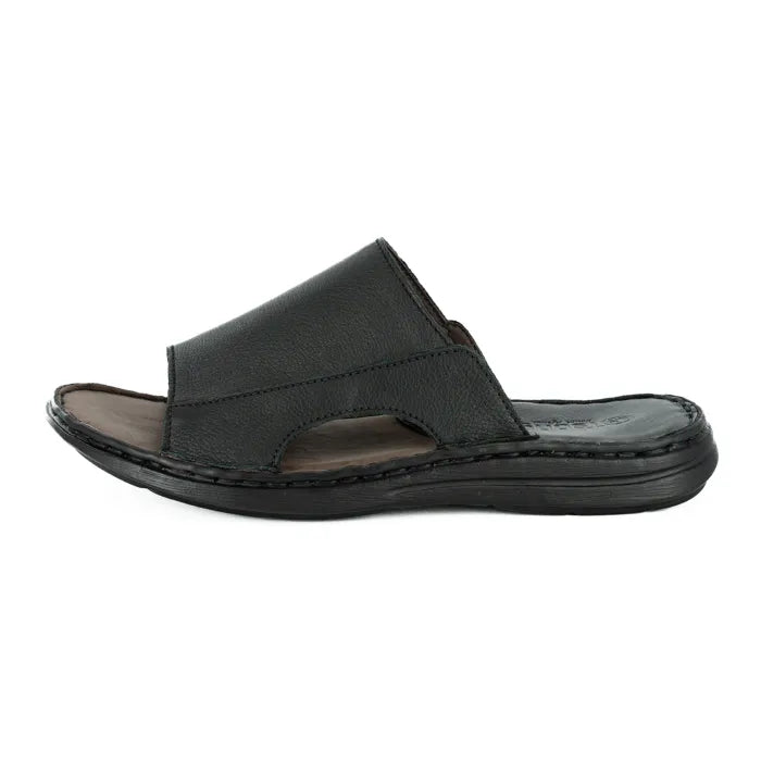 Black sandal on a white background