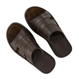 Dukuza : Men's Leather Sandal in Choc Natan