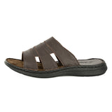 Dukuza : Men's Leather Sandal in Choc Natan