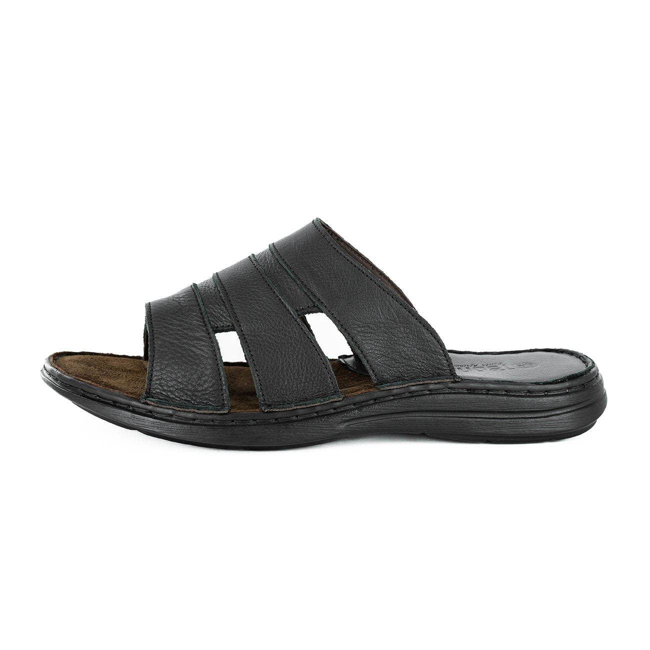 Dukuza : Men's Leather Sandal in Black Natan
