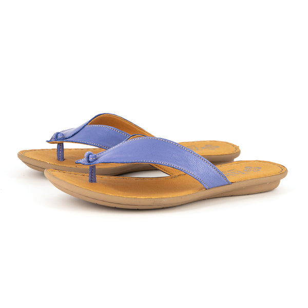 Ishadi : Ladies Leather Tslops Sandal in Daphne Cayak