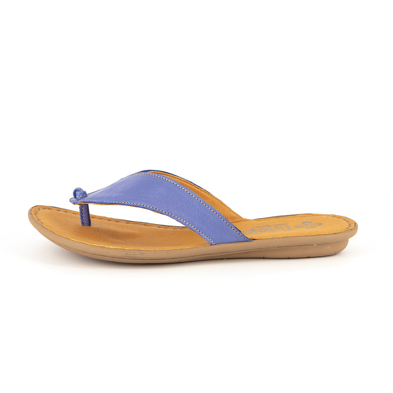 Ishadi : Ladies Leather Tslops Sandal in Daphne Cayak