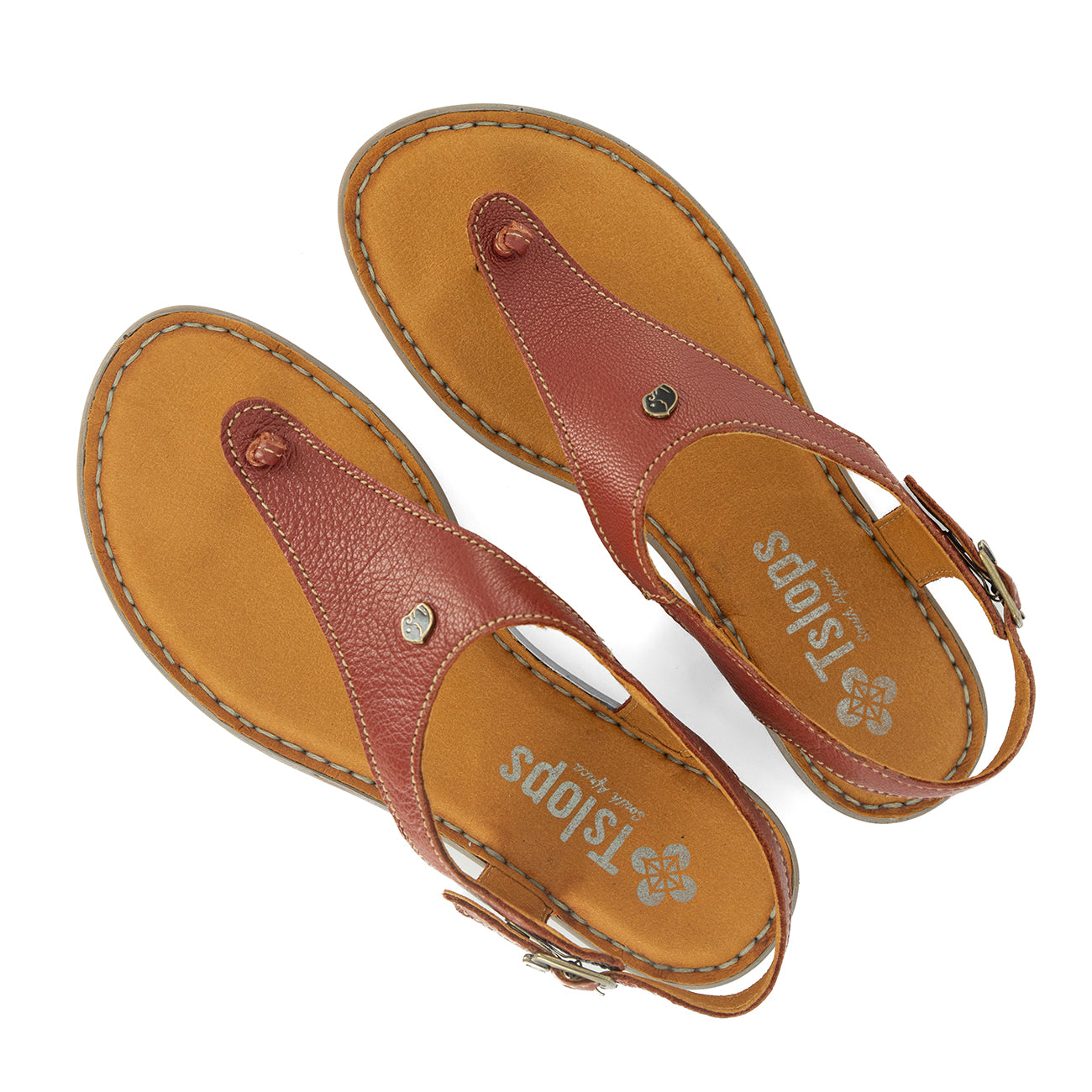 Ovaroli : Ladies Leather Tslops Sandal in Suede Cayak