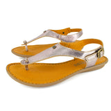 Ovaroli : Ladies Leather Tslops Sandal in Pink Metallic