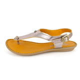 Ovaroli : Ladies Leather Tslops Sandal in Pink Metallic