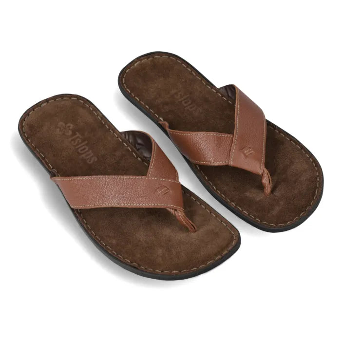 Umhlanga : Mens Leather Tslops Sandal in Suede Cayak