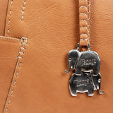 Anesu : Ladies Leather Shopper Handbag in Tan Vintage