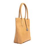 Azetha : Ladies Leather Shopper Handbag in Camel Vintage