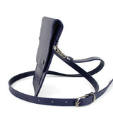 Lupita : Ladies Leather Crossbody Purse in Marine Cayak