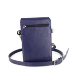 Lupita : Ladies Leather Crossbody Purse in Marine Cayak