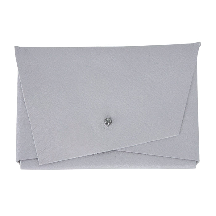 Grey clutch bag on a white background
