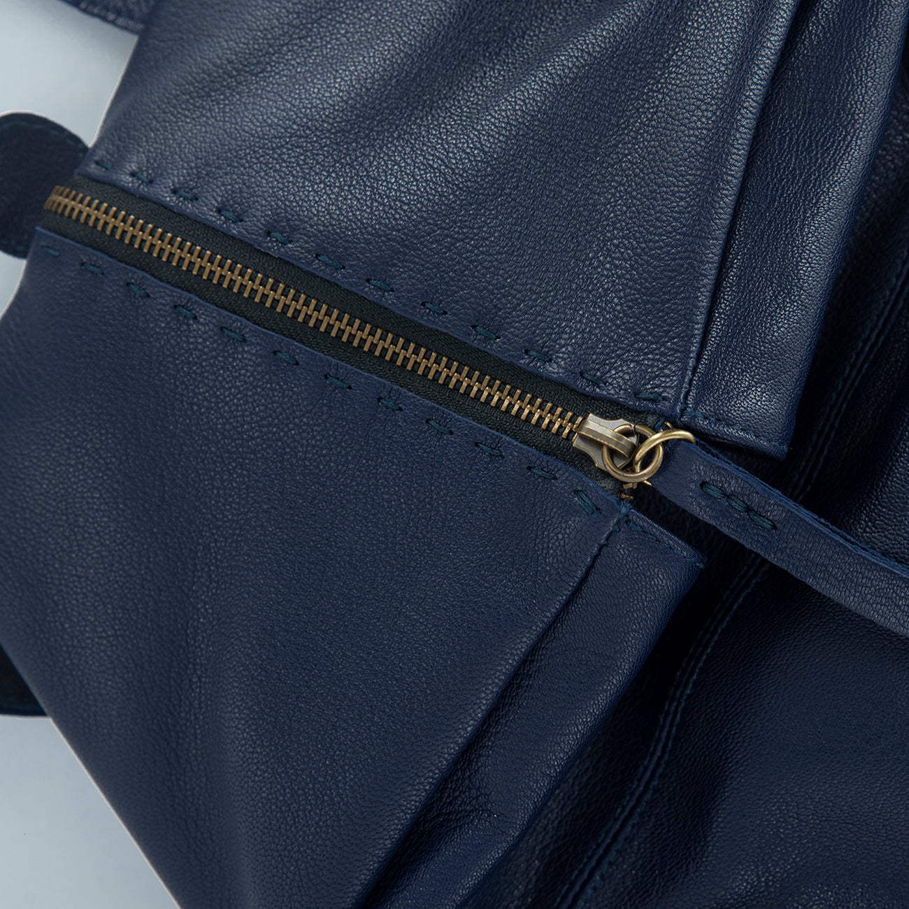 Ncumisa : Leather Backpack in Marine