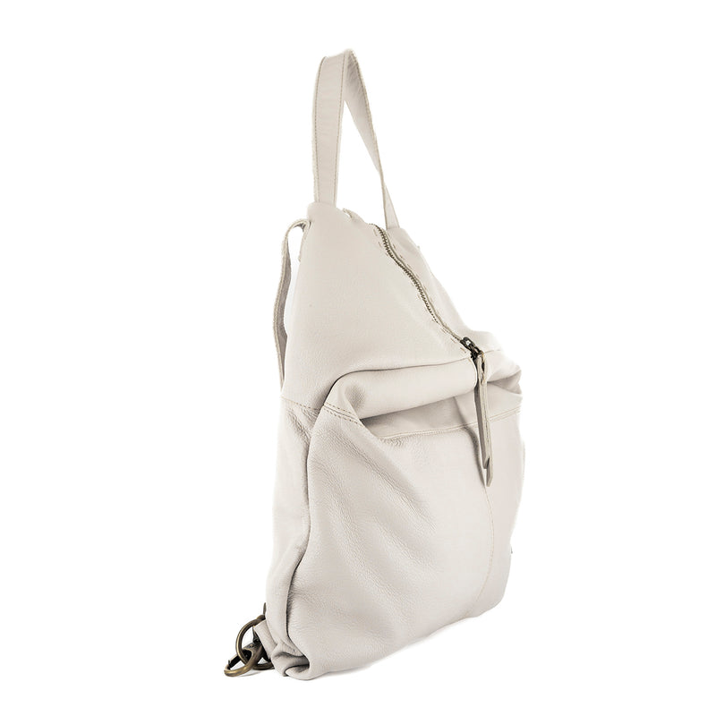 Ncumisa : Leather Backpack in Cream Cayak