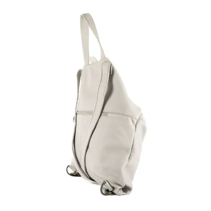 Ncumisa : Leather Backpack in Cream Ncumisa : Leather Backpack in Cream