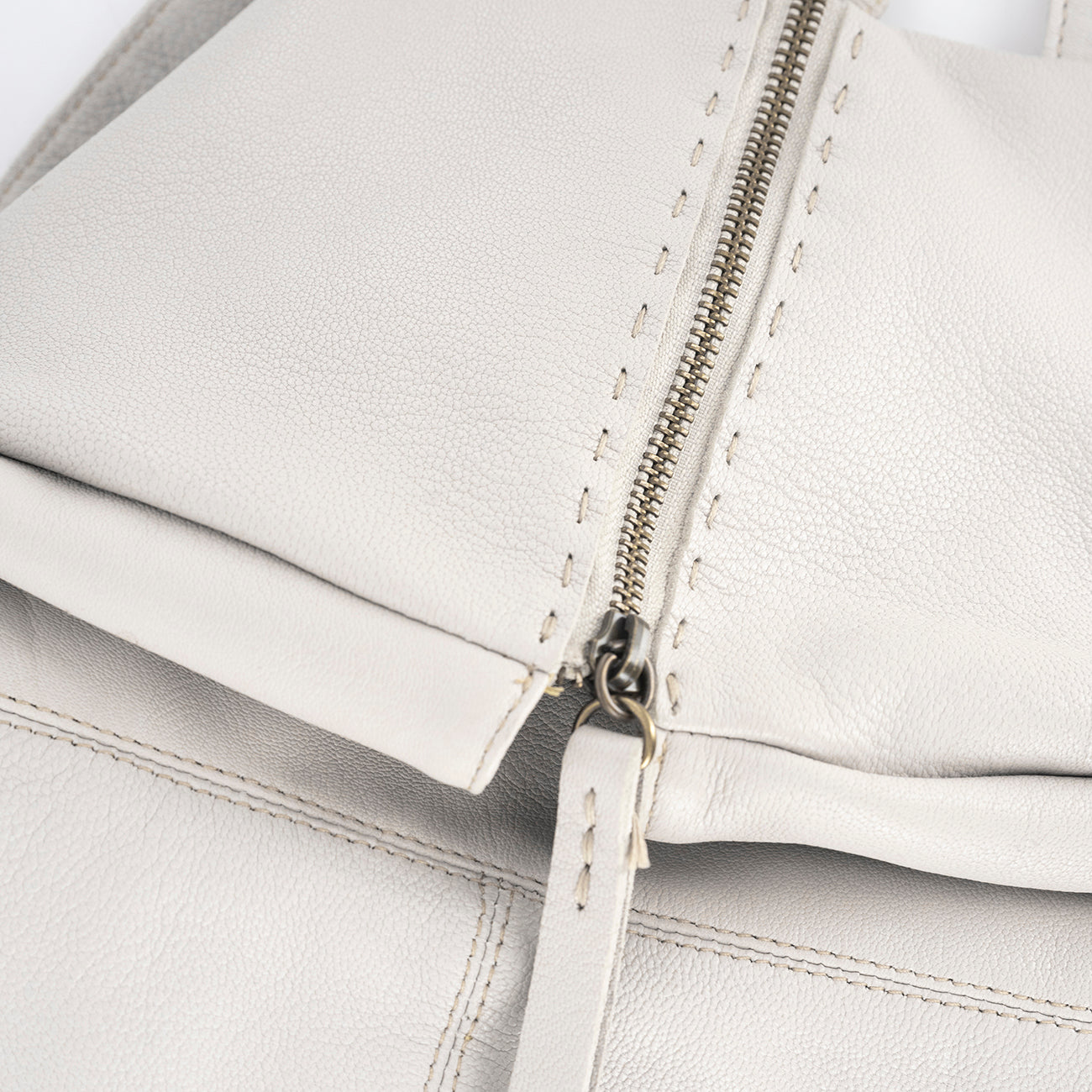 Ncumisa : Leather Backpack in Cream