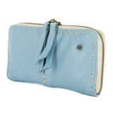 Olwethu : Ladies Leather Clutch Purse in Jeans Cayak