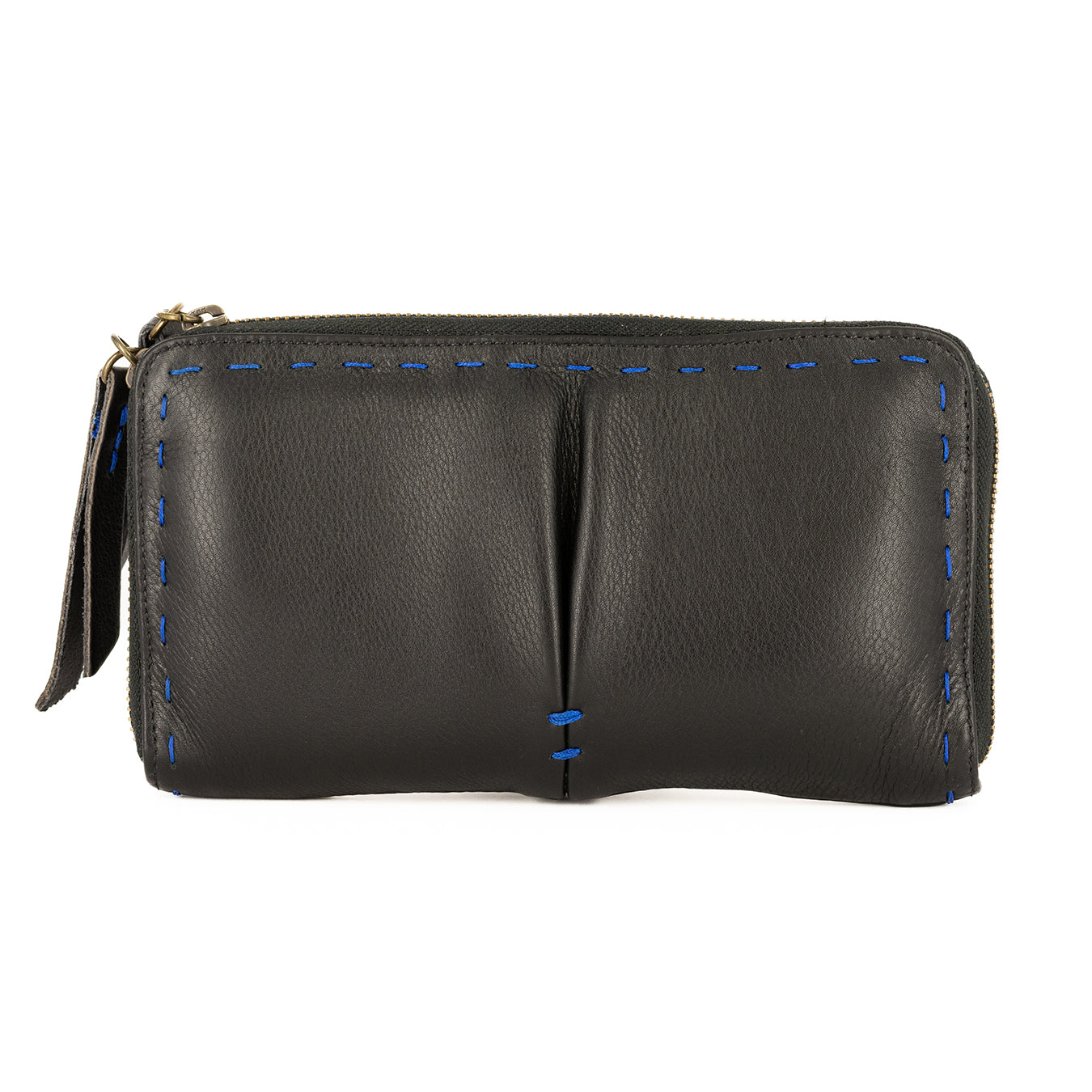 Olwethu : Ladies Leather Clutch Purse in Black Delta