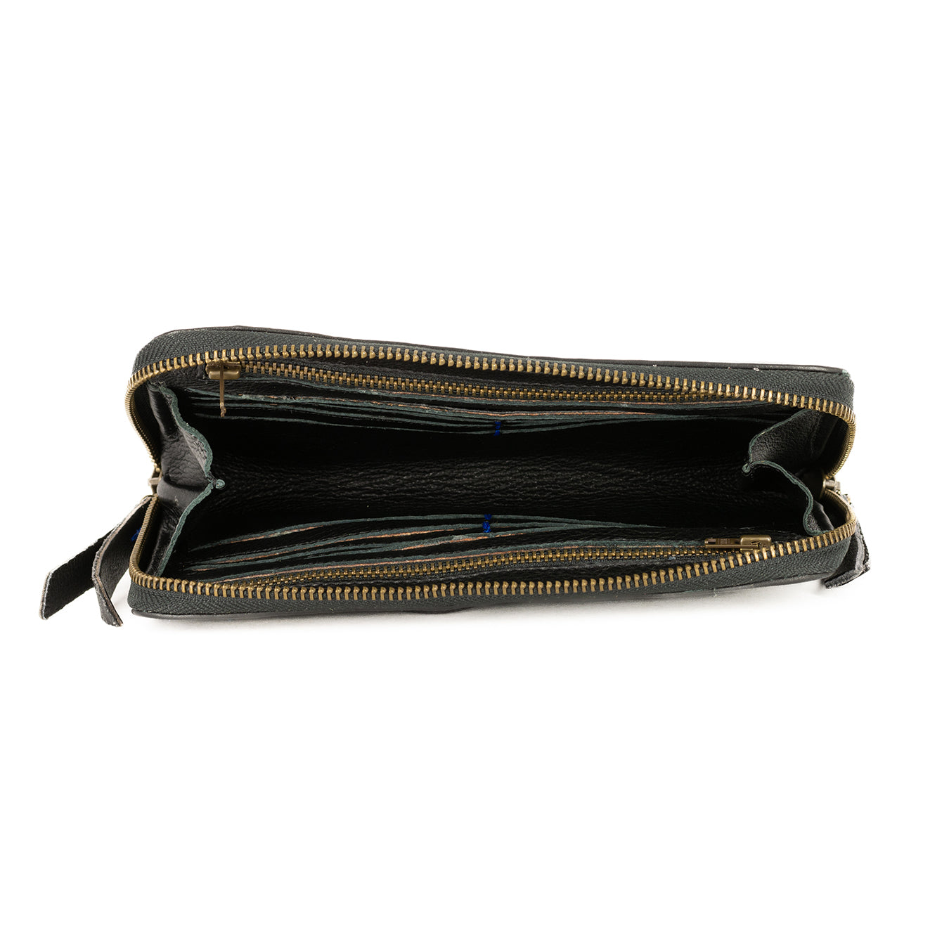 Olwethu : Ladies Leather Clutch Purse in Black Delta
