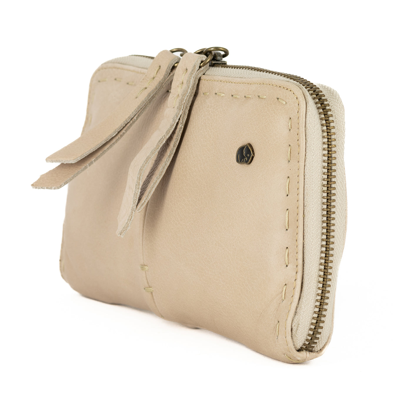 Olwethu : Ladies Leather Clutch Purse in Gravel Vintage