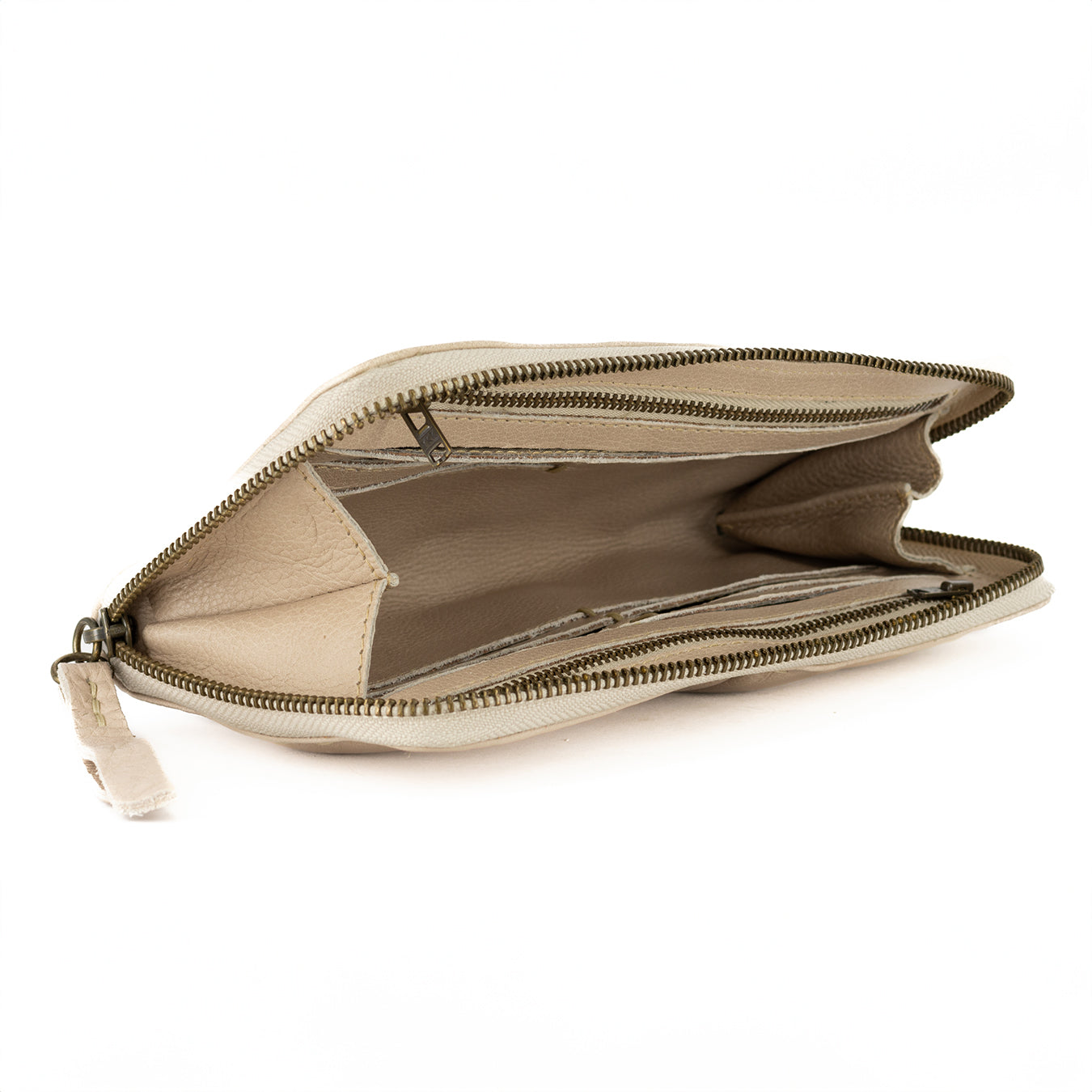 Olwethu : Ladies Leather Clutch Purse in Gravel Vintage
