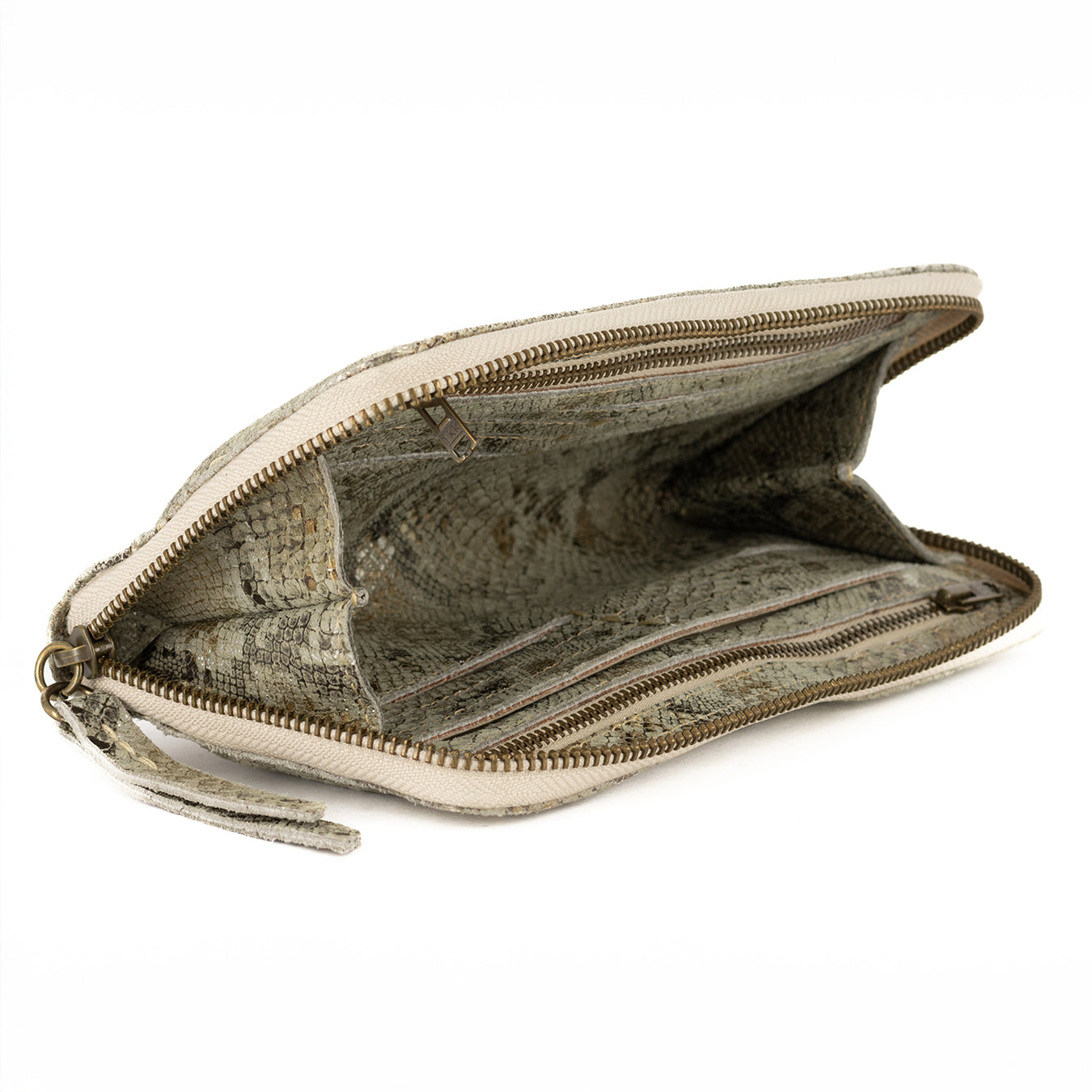 Olwethu : Ladies Leather Clutch Purse in Opal Rockafella